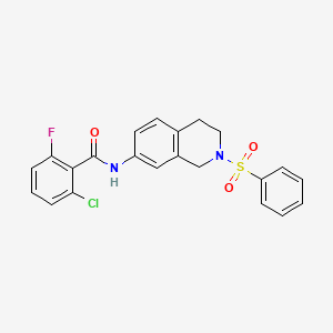 2-chloro-6-fluoro-N-(2-(phenylsulfonyl)-1,2,3,4-tetrahydroisoquinolin-7-yl)benzamide