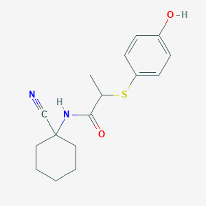 N-(1-cyanocyclohexyl)-2-[(4-hydroxyphenyl)sulfanyl]propanamide