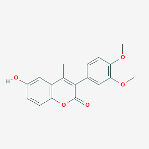 molecular formula C18H16O5 B2440788 3-(3,4-Dimethoxyphenyl)-6-hydroxy-4-methylchromen-2-one CAS No. 720674-26-0