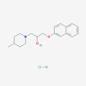 molecular formula C19H26ClNO2 B2440800 盐酸1-(4-甲基哌啶-1-基)-3-(萘-2-氧基)丙-2-醇 CAS No. 352460-49-2