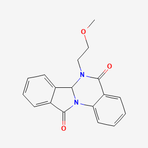molecular formula C18H16N2O3 B2440806 6-(2-Methoxyethyl)-6,6a-dihydroisoindolo[2,1-a]quinazoline-5,11-dione CAS No. 1676078-13-9