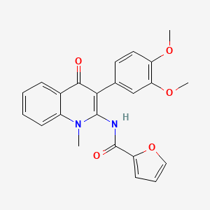 N-[3-(3,4-dimethoxyphenyl)-1-methyl-4-oxo-1,4-dihydroquinolin-2-yl]furan-2-carboxamide
