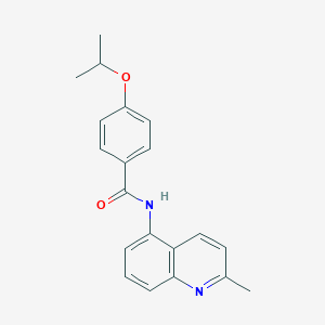 molecular formula C20H20N2O2 B244082 4-isopropoxy-N-(2-methylquinolin-5-yl)benzamide 