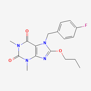 7-(4-fluorobenzyl)-1,3-dimethyl-8-propoxy-3,7-dihydro-1H-purine-2,6-dione