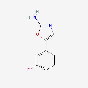 molecular formula C9H7FN2O B2440836 5-(3-氟苯基)噁唑-2-胺 CAS No. 1260887-31-7