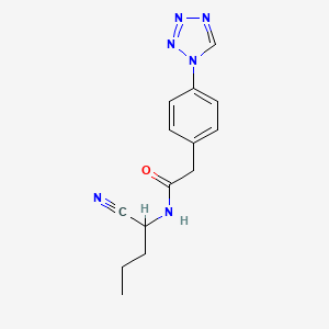 N-(1-cyanobutyl)-2-[4-(1H-1,2,3,4-tetrazol-1-yl)phenyl]acetamide