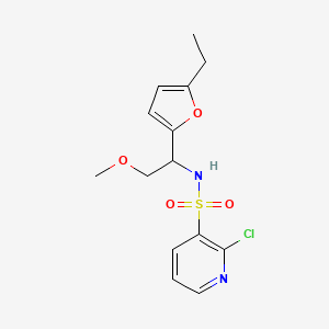 molecular formula C14H17ClN2O4S B2440842 2-Chloro-N-[1-(5-ethylfuran-2-YL)-2-methoxyethyl]pyridine-3-sulfonamide CAS No. 1645514-90-4
