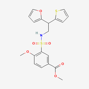 molecular formula C19H19NO6S2 B2440845 Methyl 3-{[2-(furan-2-yl)-2-(thiophen-2-yl)ethyl]sulfamoyl}-4-methoxybenzoate CAS No. 2097864-54-3