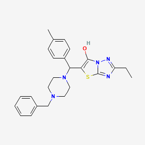 5-((4-Benzylpiperazin-1-yl)(p-tolyl)methyl)-2-ethylthiazolo[3,2-b][1,2,4]triazol-6-ol