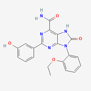 9-(2-ethoxyphenyl)-2-(3-hydroxyphenyl)-8-oxo-8,9-dihydro-7H-purine-6-carboxamide