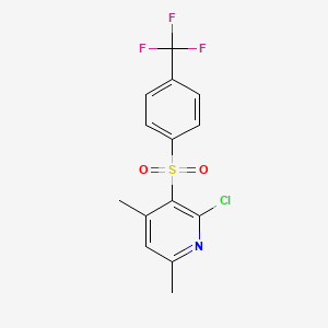 2-Chloro-4,6-dimethyl-3-pyridinyl 4-(trifluoromethyl)phenyl sulfone