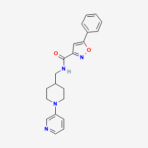 5-phenyl-N-((1-(pyridin-3-yl)piperidin-4-yl)methyl)isoxazole-3-carboxamide