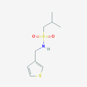 molecular formula C9H15NO2S2 B2440862 2-methyl-N-(thiophen-3-ylmethyl)propane-1-sulfonamide CAS No. 1208678-40-3