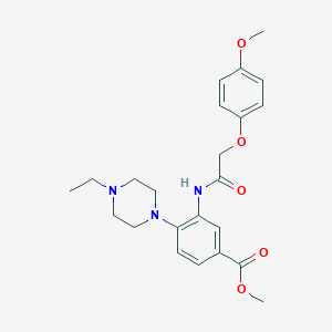 Methyl 4-(4-ethyl-1-piperazinyl)-3-{[(4-methoxyphenoxy)acetyl]amino}benzoate