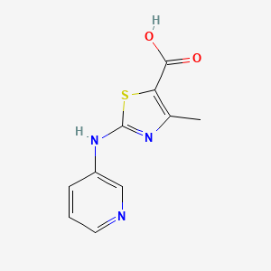 molecular formula C10H9N3O2S B2440870 4-Methyl-2-(pyridin-3-ylamino)-1,3-thiazole-5-carboxylic acid CAS No. 1486166-35-1