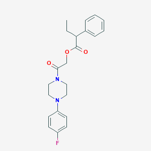 molecular formula C22H25FN2O3 B2440877 2-[4-(4-Fluorophenyl)piperazin-1-YL]-2-oxoethyl 2-phenylbutanoate CAS No. 1794850-17-1