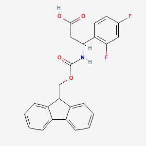 molecular formula C24H19F2NO4 B2440884 3-(2,4-difluorophenyl)-3-({[(9H-fluoren-9-yl)methoxy]carbonyl}amino)propanoic acid CAS No. 1367449-16-8