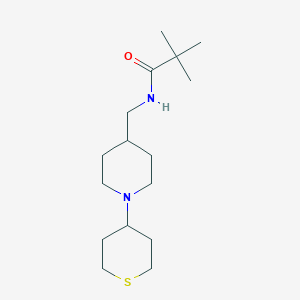 N-((1-(tetrahydro-2H-thiopyran-4-yl)piperidin-4-yl)methyl)pivalamide