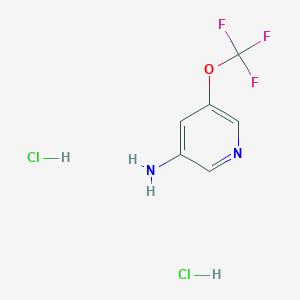molecular formula C6H7Cl2F3N2O B2440887 5-(Trifluoromethoxy)pyridin-3-amine dihydrochloride CAS No. 2197057-53-5