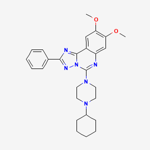 1-Cyclohexyl-4-{8,9-dimethoxy-2-phenyl-[1,2,4]triazolo[1,5-c]quinazolin-5-yl}piperazine