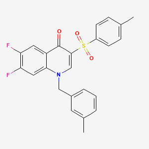 molecular formula C24H19F2NO3S B2440899 6,7-difluoro-1-(3-methylbenzyl)-3-[(4-methylphenyl)sulfonyl]quinolin-4(1H)-one CAS No. 899213-87-7
