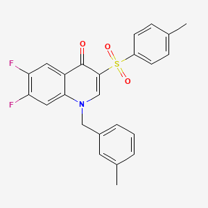 6,7-difluoro-3-(4-methylbenzenesulfonyl)-1-[(3-methylphenyl)methyl]-1,4-dihydroquinolin-4-one