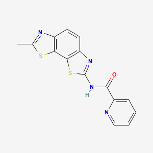 molecular formula C15H10N4OS2 B2440901 N-(7-メチルベンゾ[1,2-d:4,3-d']ビス(チアゾール)-2-イル)ピコリンアミド CAS No. 1226437-74-6