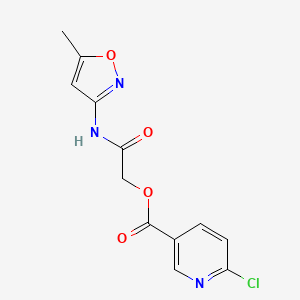 molecular formula C12H10ClN3O4 B2440903 [(5-Methyl-1,2-oxazol-3-yl)carbamoyl]methyl 6-chloropyridine-3-carboxylate CAS No. 930676-30-5