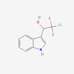 molecular formula C10H8ClF2NO B2440906 2-氯-2,2-二氟-1-(1H-吲哚-3-基)-1-乙醇 CAS No. 478079-28-6