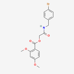 molecular formula C18H18BrNO5 B2440912 2-((4-Bromobenzyl)amino)-2-oxoethyl 2,4-dimethoxybenzoate CAS No. 1794843-96-1