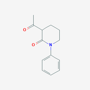 molecular formula C13H15NO2 B2440916 3-Acetyl-1-phenylpiperidin-2-one CAS No. 2092204-97-0