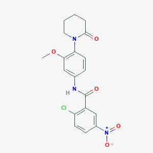 B2440917 2-chloro-N-[3-methoxy-4-(2-oxopiperidin-1-yl)phenyl]-5-nitrobenzamide CAS No. 941978-65-0