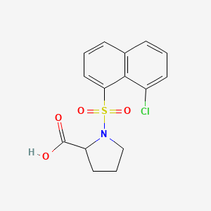molecular formula C15H14ClNO4S B2440932 1-[(8-Chloro-1-naphthyl)sulfonyl]proline CAS No. 1008934-47-1