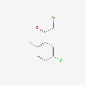 molecular formula C9H8BrClO B2440950 Ethanone, 2-bromo-1-(5-chloro-2-methylphenyl)- CAS No. 725743-47-5