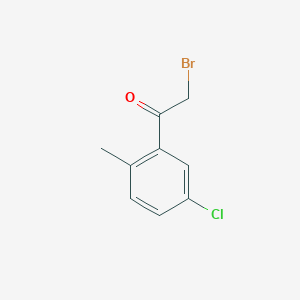 molecular formula C9H8BrClO B2440950 乙酮，2-溴-1-(5-氯-2-甲基苯基)- CAS No. 725743-47-5