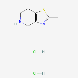 molecular formula C7H12Cl2N2S B2440962 2-Methyl-4,5,6,7-tetrahydro-[1,3]thiazolo[4,5-c]pyridine;dihydrochloride CAS No. 2551119-82-3