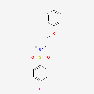 molecular formula C14H14FNO3S B2440984 4-氟-N-(2-苯氧基乙基)苯磺酰胺 CAS No. 1105234-23-8