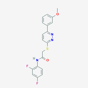 B2440989 N-(2,4-difluorophenyl)-2-((6-(3-methoxyphenyl)pyridazin-3-yl)thio)acetamide CAS No. 893989-39-4