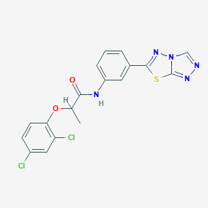 2-(2,4-dichlorophenoxy)-N-[3-([1,2,4]triazolo[3,4-b][1,3,4]thiadiazol-6-yl)phenyl]propanamide