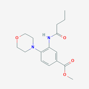 molecular formula C16H22N2O4 B244101 Methyl 3-(butyrylamino)-4-(4-morpholinyl)benzoate 