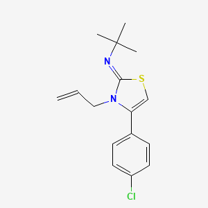 molecular formula C16H19ClN2S B2441014 (Z)-N-(3-烯丙基-4-(4-氯苯基)噻唑-2(3H)-亚甲基)-2-甲基丙烷-2-胺 CAS No. 392236-94-1