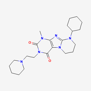 9-cyclohexyl-1-methyl-3-(2-piperidin-1-ylethyl)-6,7,8,9-tetrahydropyrimido[2,1-f]purine-2,4(1H,3H)-dione