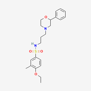 molecular formula C22H30N2O4S B2441018 4-乙氧基-3-甲基-N-(3-(2-苯基吗啉基)丙基)苯磺酰胺 CAS No. 953919-74-9