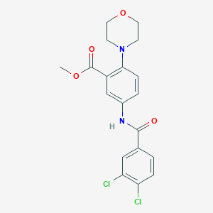 molecular formula C19H18Cl2N2O4 B244102 Methyl 5-[(3,4-dichlorobenzoyl)amino]-2-morpholin-4-ylbenzoate 