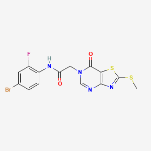 N-(4-bromo-2-fluorophenyl)-2-(2-(methylthio)-7-oxothiazolo[4,5-d]pyrimidin-6(7H)-yl)acetamide
