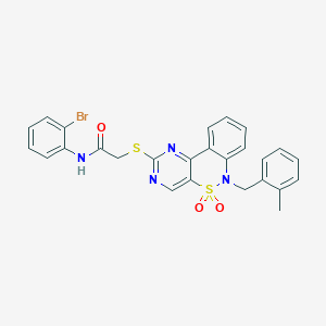 N-(2-bromophenyl)-2-{[6-(2-methylbenzyl)-5,5-dioxido-6H-pyrimido[5,4-c][2,1]benzothiazin-2-yl]thio}acetamide