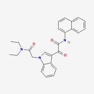 molecular formula C26H25N3O3 B2441039 2-(1-(2-(diethylamino)-2-oxoethyl)-1H-indol-3-yl)-N-(naphthalen-1-yl)-2-oxoacetamide CAS No. 893982-66-6