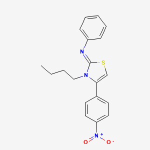 molecular formula C19H19N3O2S B2441043 (2Z)-3-butil-4-(4-nitrofenil)-N-fenil-2,3-dihidro-1,3-tiazol-2-imina CAS No. 312615-71-7