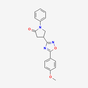 molecular formula C19H17N3O3 B2441054 4-[5-(4-甲氧基苯基)-1,2,4-恶二唑-3-基]-1-苯基吡咯烷-2-酮 CAS No. 1172807-32-7