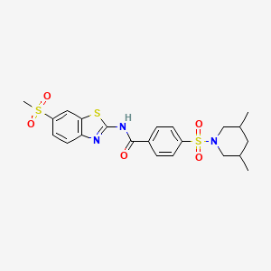 B2441057 4-((3,5-dimethylpiperidin-1-yl)sulfonyl)-N-(6-(methylsulfonyl)benzo[d]thiazol-2-yl)benzamide CAS No. 361167-66-0